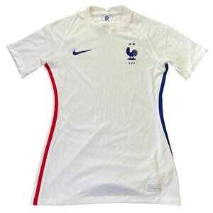 Nike France FFF Soccer Jersey Women's Size XS 2020 Stadium Away White Football